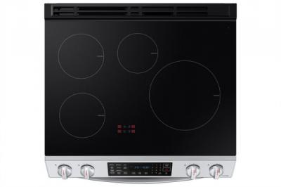 30" Samsung 6.3 Cu. Ft. Slide-in Induction Range with Fan Convection and Air Fry - NE63B8411SS/AC