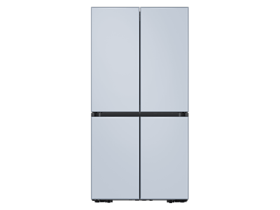 36" Samsung 22.8 Cu. Ft. Bespoke 4-Door Flex French Door Refrigerators With Sky Blue Matte Glass Panel - F-RF23A9674848