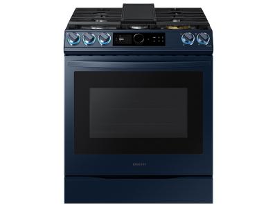 30" Samsung 6.0 Cu. Ft. Slide-in Gas Range with 22K Double Burner - NX60A8711QN/AA