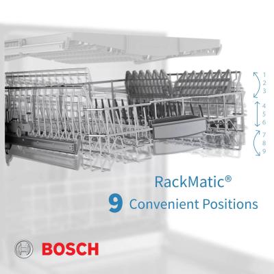 18" Bosch  44 dB Decibel Level, 6 Wash Cycles, 3 Loading Racks Dishwasher - SPX68B55UC