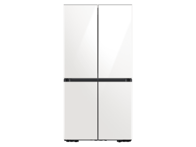 36" Samsung 29 Cu. Ft. Bespoke 4-Door Flex French Door Refrigerators With White Glass Panel - F-RF29A9673535