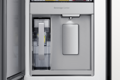 36" Samsung 29 Cu. Ft. Bespoke 4-Door Flex French Door Refrigerators With Matte Black Steel Panel - RF29A967MTMT