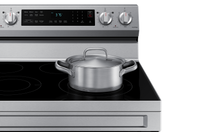 30" Samsung 6.3 Cu. Ft. Freestanding Electric Range With Air Fry And Wi-fi In Satinless Steel - NE63A6511SS