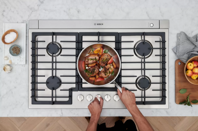 36" Bosch 800 Series FlameSelect Gas Cooktop in Stainless Steel - NGM8658UC
