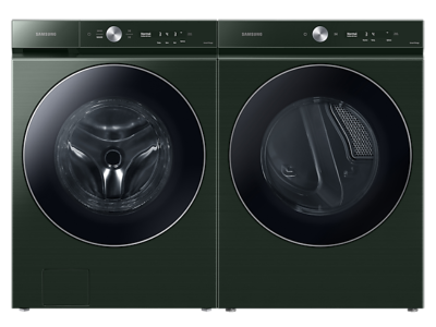 27" Samsung 6.1 Cu. Ft. Front load Washer And 7.6 Cu. Ft. Dryer with Bespoke Design - WF53BB8900AGUS-DVE53BB8900GAC