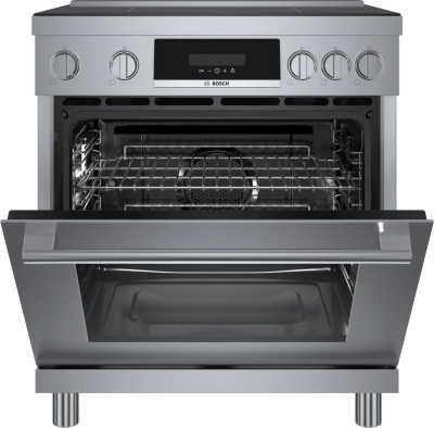 30" Bosch 800 Series Industrial Style Induction Range in Stainless Steel - HIS8055C
