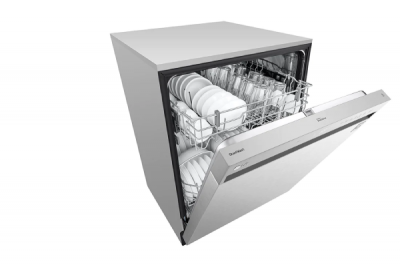 24" LG Front Control Dishwasher with LoDecibel Operation QuadWash Dynamic Dry and EasyRack - LDFN3432T