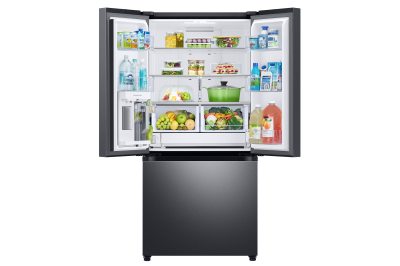 33" Samsung 24.5 Cu. Ft. French Door Refrigerator in Black Stainless Steel - RF25C5551SG/AA