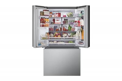36" LG 31 Cu. Ft. Mirror InstaView DID Smudge Resistant Craft Ice Maker French Door Refrigerator  - LRYKS3106S