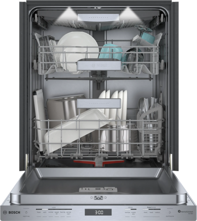 24" Bosch Benchmark 38 dBA Dishwasher with Flexible 3rd Rack in Stainless Steel - SHP9PCM5N