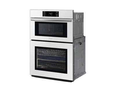 30" Samsung 7.0 Cu. Ft. Bespoke 7 Series Combination Wall Oven in White - NQ70CB700D12AA