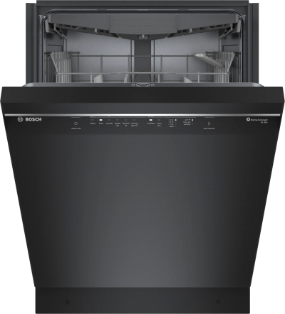 24" Bosch 300 Series 46 dBA Dishwasher with Standard 3rd Rack in Black - SHE53C86N