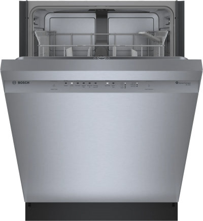 24" Bosch 100 Series Plus 48 dBA Dishwasher in Stainless Steel - SHE4AEM5N
