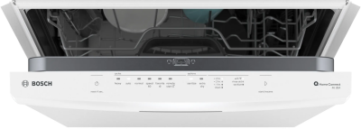 24" Bosch 300 Series 46 dBA Dishwasher with Standard 3rd Rack in White - SHS53CM2N