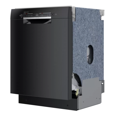 24" Bosch 300 Series Recessed Handle ADA Compliant Dishwasher in Black - SGE53C56UC