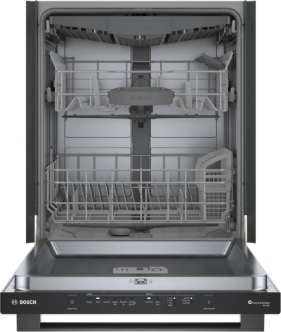 24" Bosch 100 Series Bar Handle Premium Dishwasher in Black Stainless Steel - SHX5AEM4N
