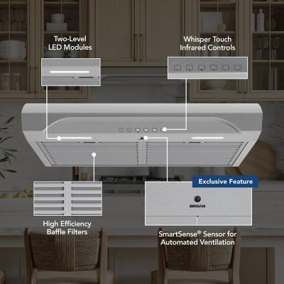 30" Broan ALT4 Series Under Cabinet Range Hood in Stainless Steel - ALT4306SS
