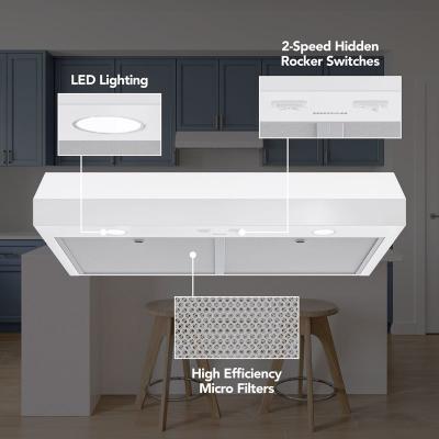 42" Broan Glacier Series Under Cabinet Range Hood in White - GLA1423WW