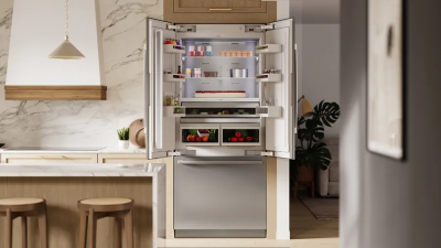 36" Bosch Benchmark Series French Door Bottom Mount Refrigerator - B36BT130NS