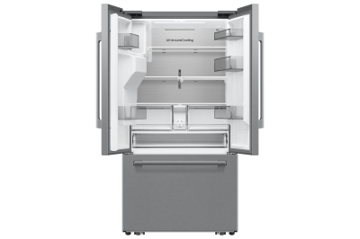 36" Samsung Bespoke AI 3-Door French Door Refrigerator - RF70H25GERAA