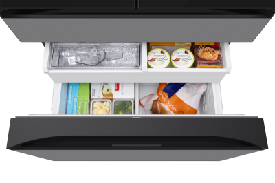36" Samsung 23 Cu.Ft. Bespoke AI 4-Door French Door Refrigerator - RF90F23AECRAC