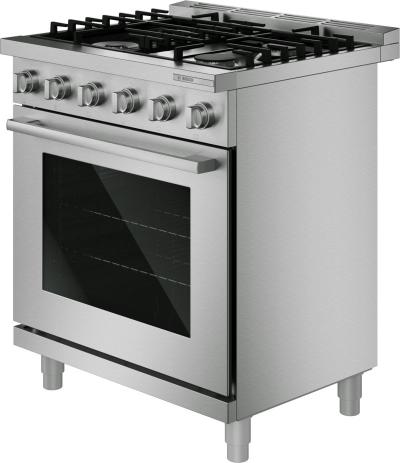 30" Bosch 500 Series Gas Freestanding Range in Stainless Steel - HGS5057UC