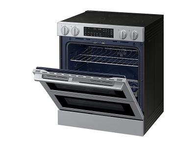 Samsung 6.3 Cu. Ft. Electric Slide-In Range with 90H Flex Duo True Convection Air Fry Max and Illuminated Precision Knobs - NSE90H63DRAC