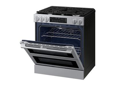 30" Samsung 6.0 Cu. Ft. Gas Slide-In Range with 90H Flex Duo True Convection with Air Fry Max Illuminated Precision Knobs - NSG90H60DRAA