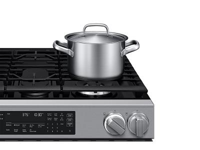 30" Samsung 6.0 Cu. Ft. Gas Slide-In Range with 90H Flex Duo True Convection with Air Fry Max Illuminated Precision Knobs - NSG90H60DRAA