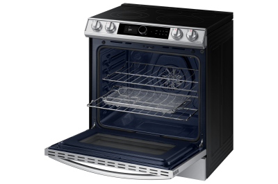 30" Samsung 6.3 Cu.Ft. Electric Range With True Convection And Air Fry In Stainless Steel - NE63T8711SS