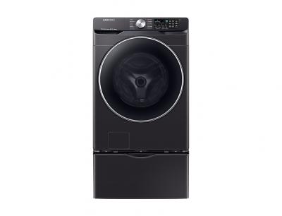 27" Samsung 5.2 cu. ft. Smart Front Load Washer With Super Speed In Black Stainless Steel - WF45R6300AV
