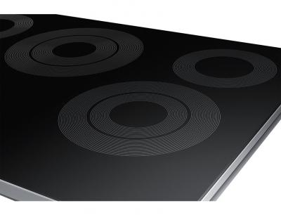 30" Samsung 5-Element Smart Electric Cooktop with Knob Controls - NZ30K6330RS/AA