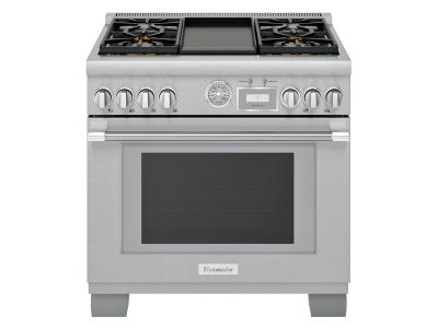 36" Thermador Professional Series Pro Grand Commercial Depth Gas Range - PRG364WDG