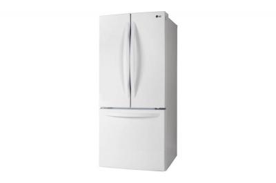 30" LG 21.8 cu.ft. Capacity French Door Refrigerator in White  - LRFNS2200W