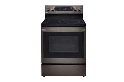 30" LG 6.3 Cu. Ft. Air Fry InstaView ThinQ Electric Range In Black Stainless Steel - LREL6325D