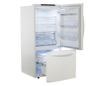 30" LG 22 Cu.ft  Bottom Freezer Drawer Refrigerator With Inverter Linear Compressor  - LDNS22220W